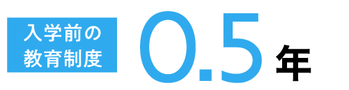 入学前の教育制度0.5年